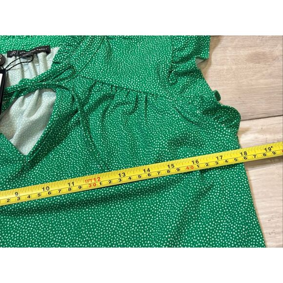 Adrianna Papell vivid green top blouse size S - Picture 8 of 10